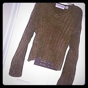 Brown cropped sweater by Reference Pt